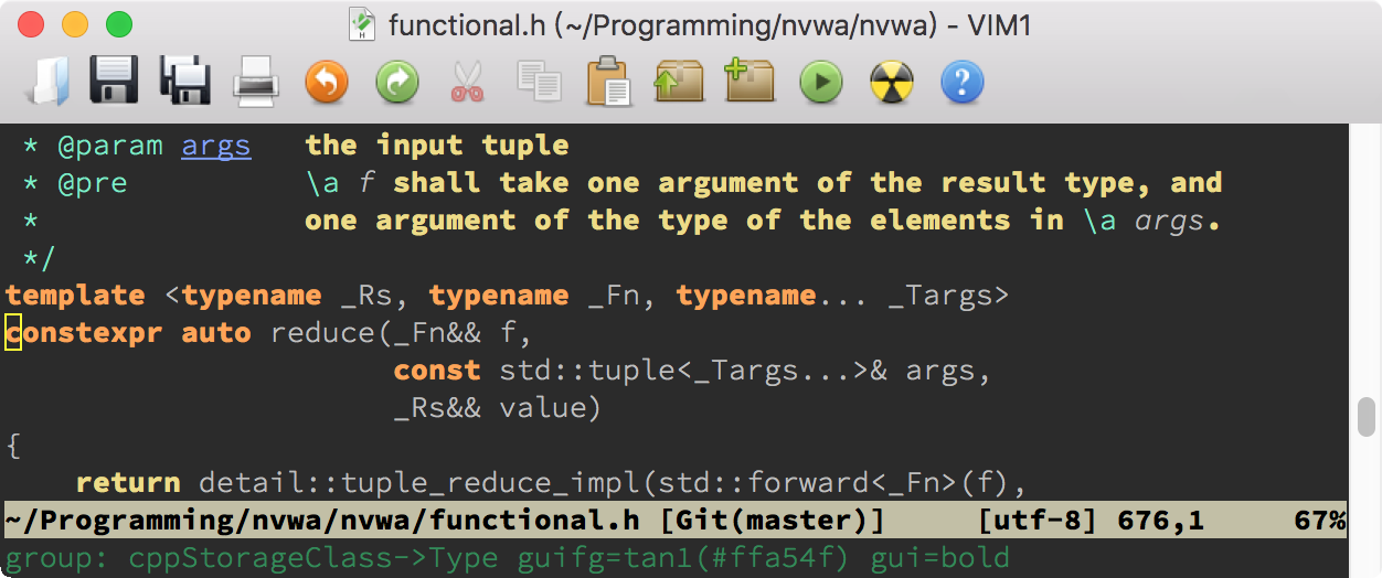 检查光标下文本的加亮组 Fig13.10